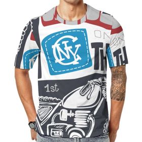 AILLOSA TH-268 Baskılı Desenli Kısa Kollu Unisex T-shirt
