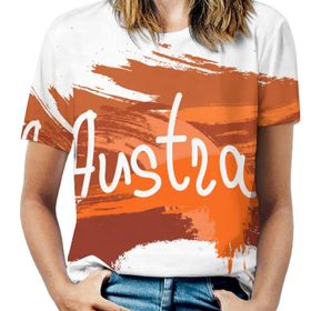 AILLOSA TH-271 Tamamı Baskılı Kısa Kollu Yuvarlak Yaka Kadın T-shirt