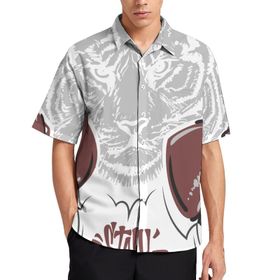 AILLOSA TH-277 Aloha Hawaii 3D Desen Kısa Kollu Erkek Gömlek