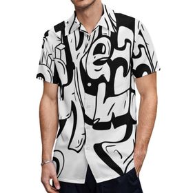 AILLOSA TH-278 Aloha Hawaii 3D Desen Kısa Kollu Erkek Gömlek