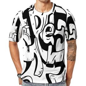 AILLOSA TH-278 Baskılı Desenli Kısa Kollu Unisex T-shirt