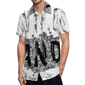 AILLOSA TH-279 Aloha Hawaii 3D Desen Kısa Kollu Erkek Gömlek