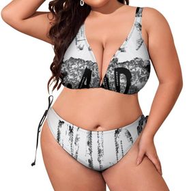 AILLOSA TH-279 Dolgulu İki Parça Büyük Beden Kadın Bikini Seti