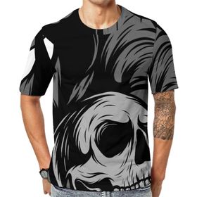 AILLOSA TH-283 Baskılı Desenli Kısa Kollu Unisex T-shirt
