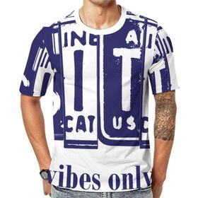 AILLOSA TH-288 Baskılı Desenli Kısa Kollu Unisex T-shirt
