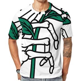 AILLOSA TH-291 3D Baskılı Desenli Kısa Kollu Erkek T-shirt