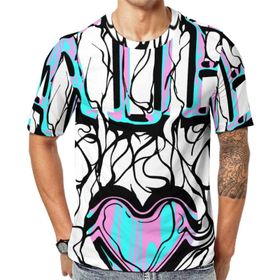 AILLOSA TH-292 Baskılı Desenli Kısa Kollu Unisex T-shirt