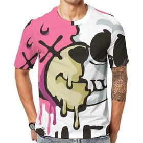 AILLOSA TH-295 Baskılı Desenli Kısa Kollu Unisex T-shirt