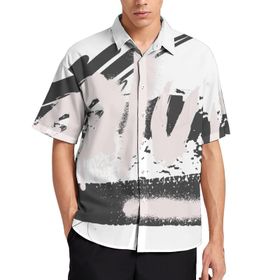 AILLOSA TH-297 Aloha Hawaii 3D Desen Kısa Kollu Erkek Gömlek