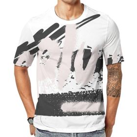 AILLOSA TH-297 Baskılı Desenli Kısa Kollu Unisex T-shirt