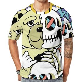 AILLOSA TH-298 Baskılı Desenli Kısa Kollu Unisex T-shirt