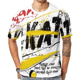 AILLOSA TH-299 Baskılı Desenli Kısa Kollu Unisex T-shirt