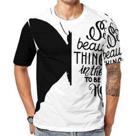AILLOSA TH-303 Baskılı Desenli Kısa Kollu Unisex T-shirt