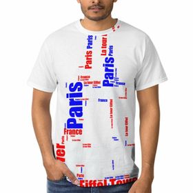 AILLOSA TH-306 3D Baskılı Desenli Kısa Kollu Erkek T-shirt