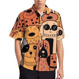 AILLOSA TH-307 Aloha Hawaii 3D Desen Kısa Kollu Erkek Gömlek