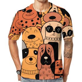 AILLOSA TH-307 Baskılı Desenli Kısa Kollu Unisex T-shirt