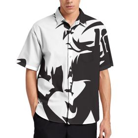 AILLOSA TH-308 Aloha Hawaii 3D Desen Kısa Kollu Erkek Gömlek