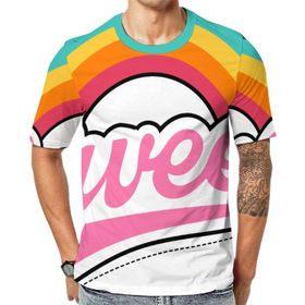 AILLOSA TH-31 Baskılı Desenli Kısa Kollu Unisex T-shirt