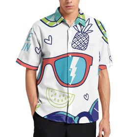 AILLOSA TH-310 Aloha Hawaii 3D Desen Kısa Kollu Erkek Gömlek