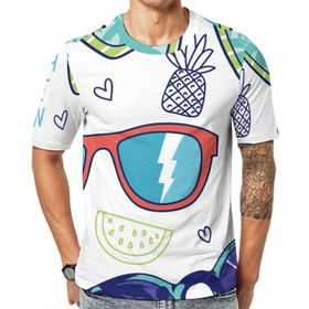 AILLOSA TH-310 Baskılı Desenli Kısa Kollu Unisex T-shirt