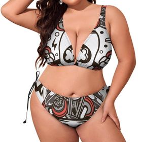 AILLOSA TH-316 Dolgulu İki Parça Büyük Beden Kadın Bikini Seti