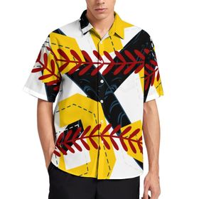 AILLOSA TH-318 Aloha Hawaii 3D Desen Kısa Kollu Erkek Gömlek