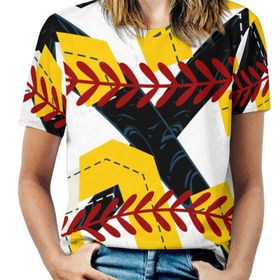 AILLOSA TH-318 Tamamı Baskılı Kısa Kollu Yuvarlak Yaka Kadın T-shirt