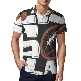 AILLOSA TH-321 3D Baskılı Desen Kısa Kollu Polo Yaka Erkek T-shirt