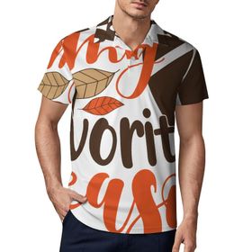 AILLOSA TH-324 3D Baskılı Desen Kısa Kollu Polo Yaka Erkek T-shirt