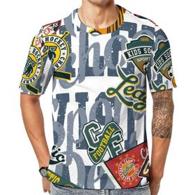 AILLOSA TH-332 Baskılı Desenli Kısa Kollu Unisex T-shirt