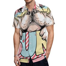 AILLOSA TH-333 Aloha Hawaii 3D Desen Kısa Kollu Erkek Gömlek
