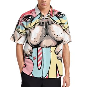 AILLOSA TH-333 Aloha Hawaii 3D Desen Kısa Kollu Erkek Gömlek
