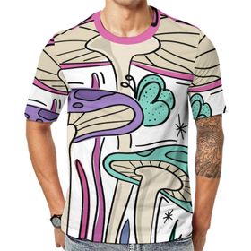 AILLOSA TH-334 Baskılı Desenli Kısa Kollu Unisex T-shirt