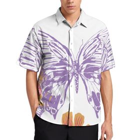 AILLOSA TH-336 Aloha Hawaii 3D Desen Kısa Kollu Erkek Gömlek