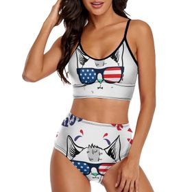 AILLOSA TH-340 Geniş Omuz Askılı Üçgen Bikini Üstü Alçak Bel İki Parça Kadın Bikini Seti