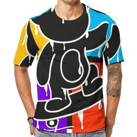 AILLOSA TH-347 Baskılı Desenli Kısa Kollu Unisex T-shirt