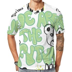 AILLOSA TH-349 Baskılı Desenli Kısa Kollu Unisex T-shirt