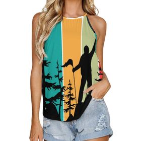AILLOSA TH-354 Yuvarlak Yaka Kolsuz Kadın T-shirt