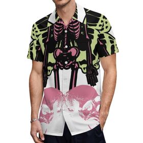AILLOSA TH-358 Aloha Hawaii 3D Desen Kısa Kollu Erkek Gömlek