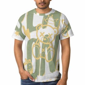AILLOSA TH-361 3D Baskılı Desenli Kısa Kollu Erkek T-shirt