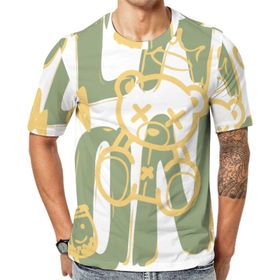 AILLOSA TH-361 Baskılı Desenli Kısa Kollu Unisex T-shirt