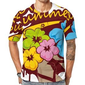 AILLOSA Th-373 Baskılı Desenli Kısa Kollu Unisex T-shirt
