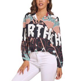 AILLOSA TH-379 V Yaka Kadın Bluz