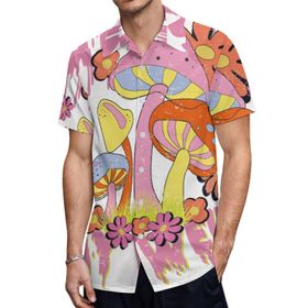 AILLOSA TH-381 Aloha Hawaii 3D Desen Kısa Kollu Erkek Gömlek