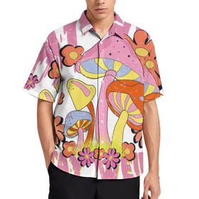 AILLOSA TH-381 Aloha Hawaii 3D Desen Kısa Kollu Erkek Gömlek