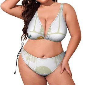 AILLOSA TH-386 Dolgulu İki Parça Büyük Beden Kadın Bikini Seti