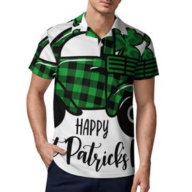 AILLOSA TH-388 3D Baskılı Desen Kısa Kollu Polo Yaka Erkek T-shirt