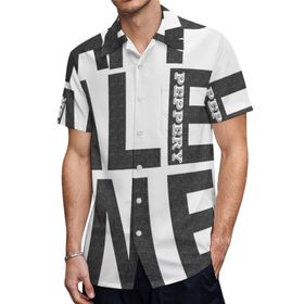 AILLOSA TH-39 Aloha Hawaii 3D Desen Kısa Kollu Erkek Gömlek