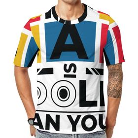 AILLOSA Th-393 Baskılı Desenli Kısa Kollu Unisex T-shirt