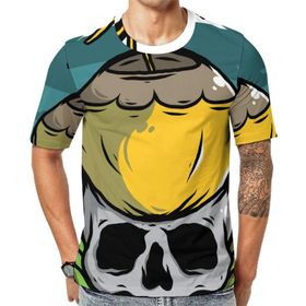 AILLOSA Th-395 Baskılı Desenli Kısa Kollu Unisex T-shirt